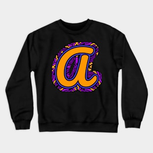 Letter A Initial Crewneck Sweatshirt